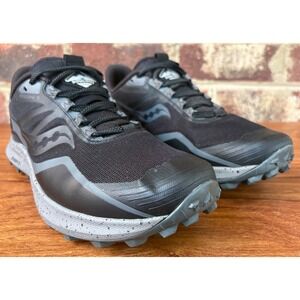 Saucony Peregrine 12 Mens 8.5 Trail Running Shoes Black Grey Speckled S20712-10